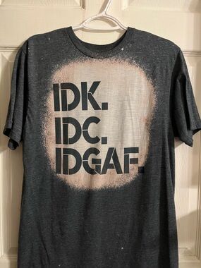 Charcoal Graphic Short Sleeve Tee with Bold Text